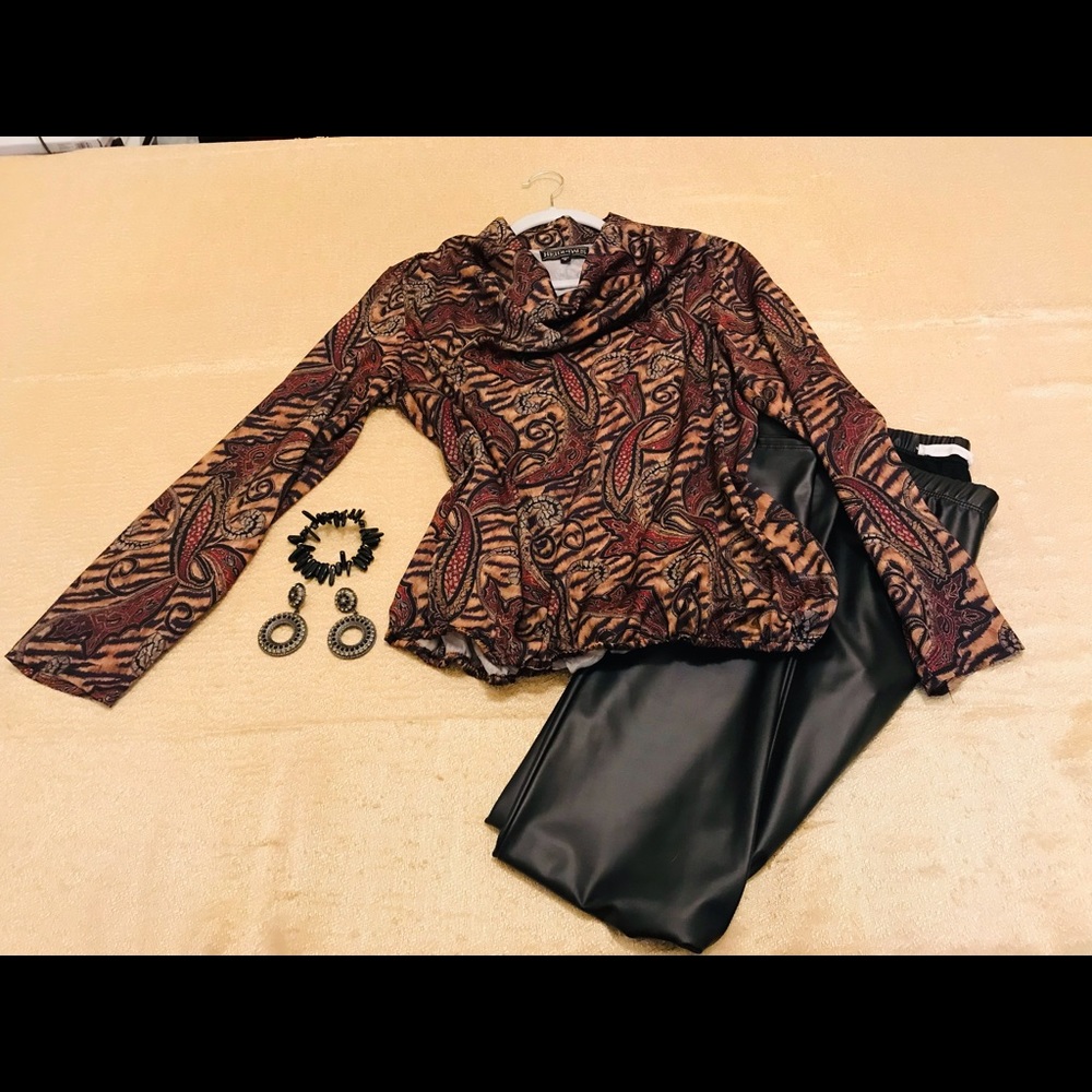 Gorgeous multicolor fall season blouse